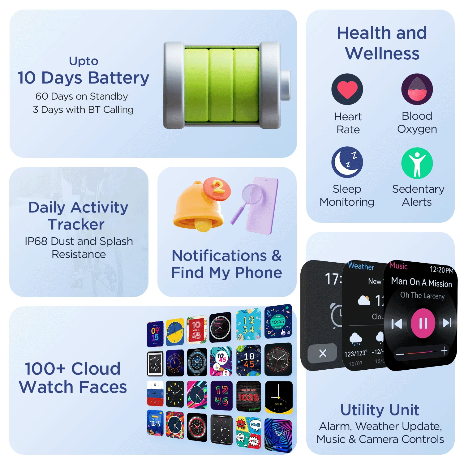 boAt Wave Leap Call | Premium Bluetooth Calling Smartwatch with 1.83" (4.64 cm) HD Display, 100+ Sports Modes, 10 Days Of Battery Life - Image 10
